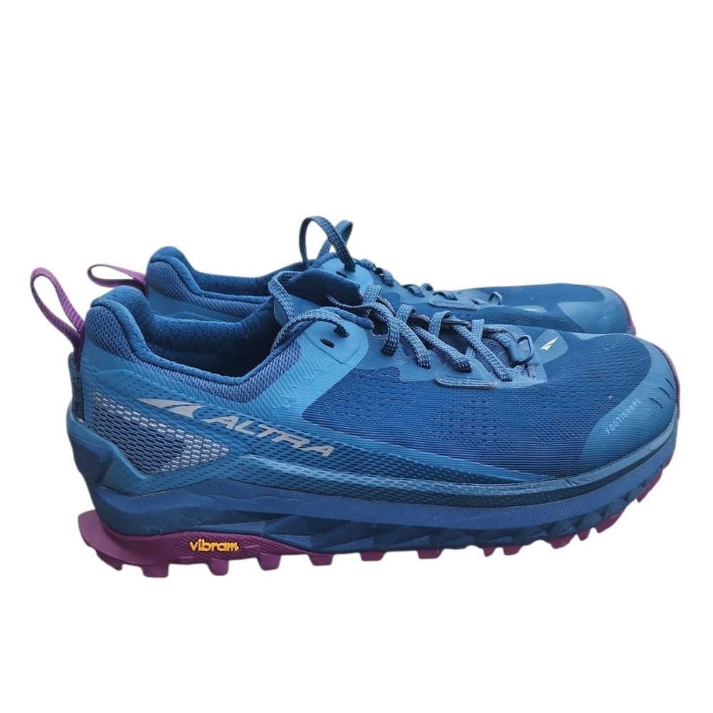 Altra Olympus 4 Trail Running Shoes Blue Purple Vibram MegaGrip ALOA4VQW US 9.5